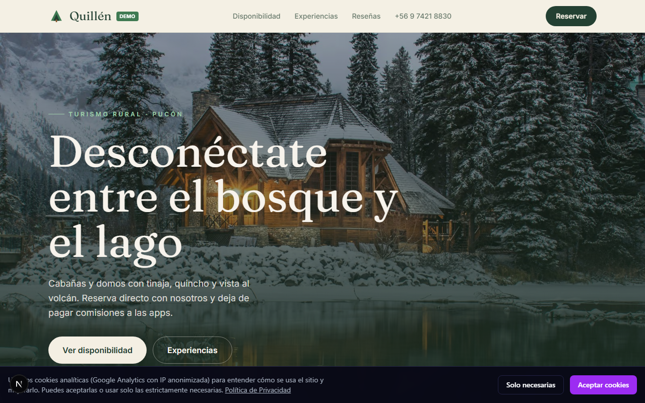Demo: Cabañas & Turismo